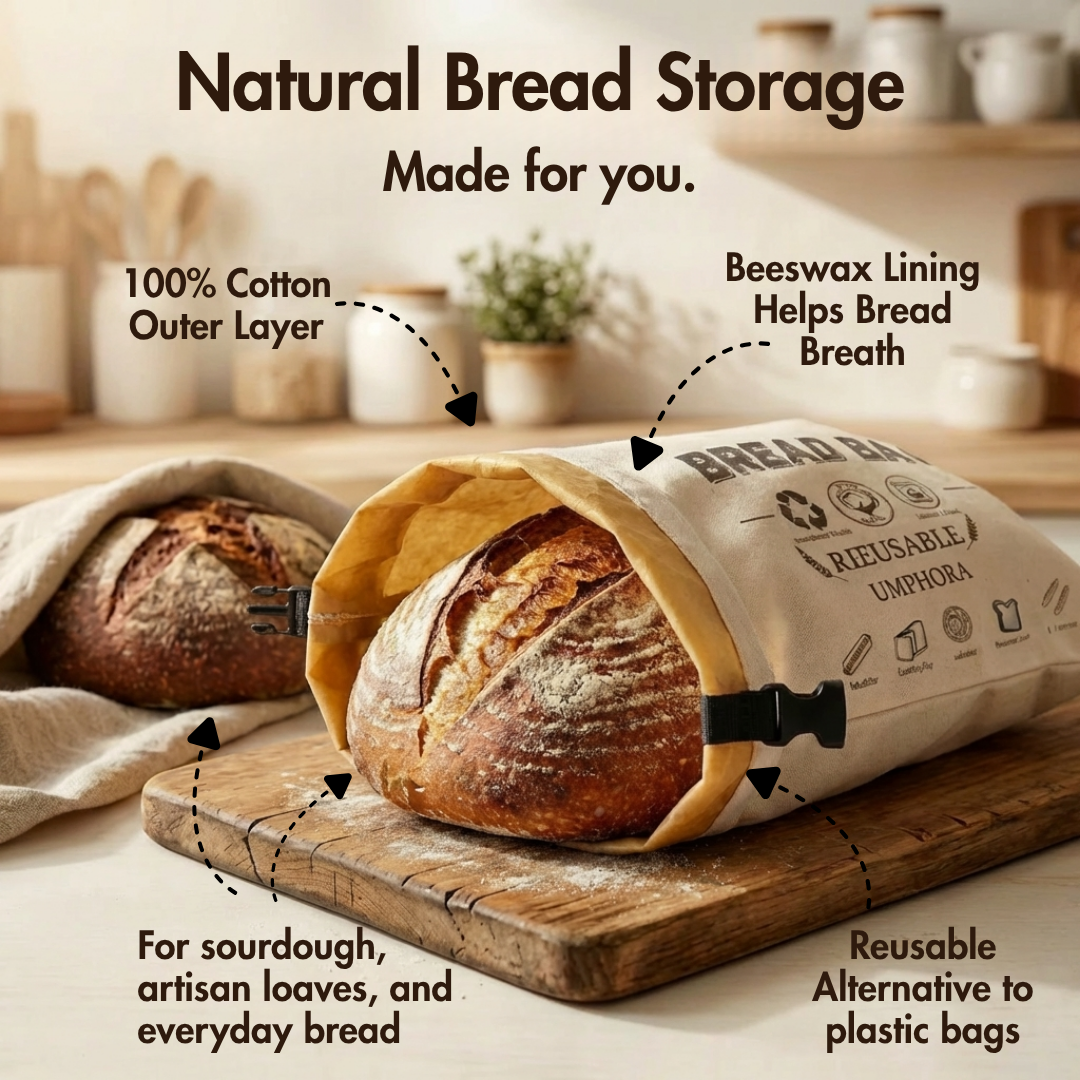 Umphora 100% Cotton - Beeswax Bread Bags