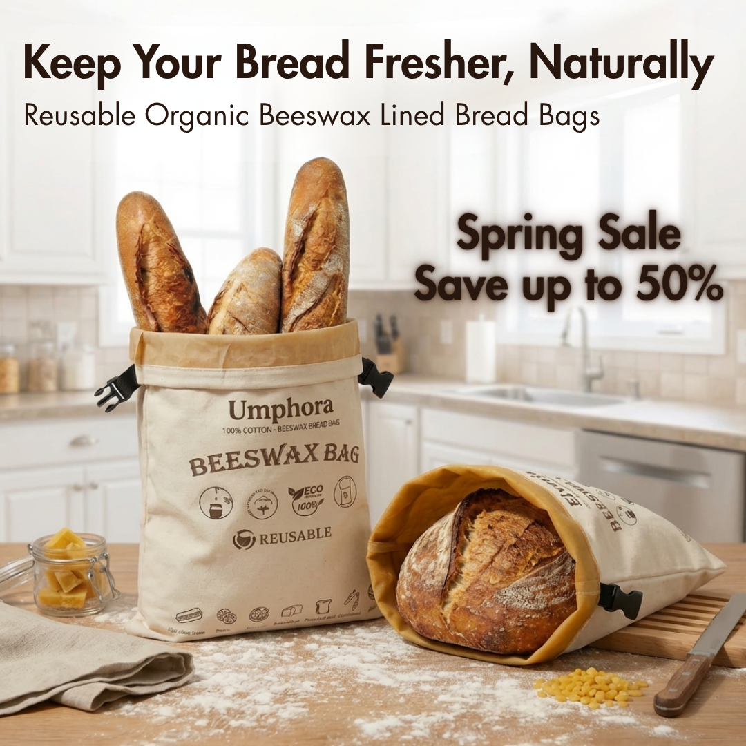 Umphora 100% Cotton - Beeswax Bread Bags