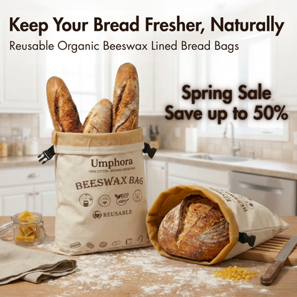 Umphora 100% Cotton - Beeswax Bread Bags