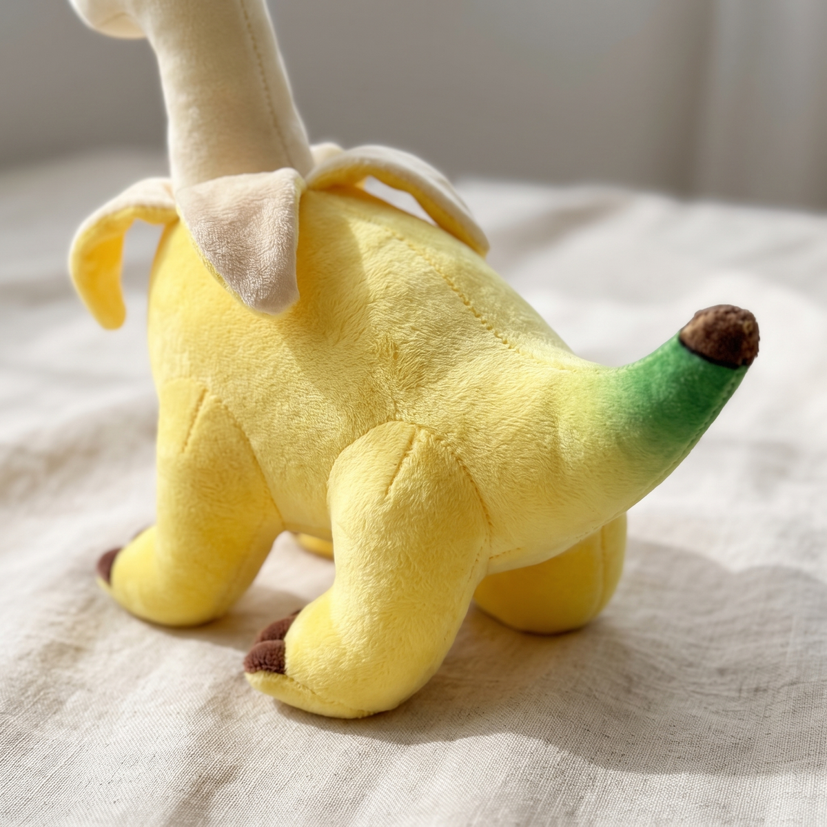 Cute Banana Brontosaurus Design Plush Toy