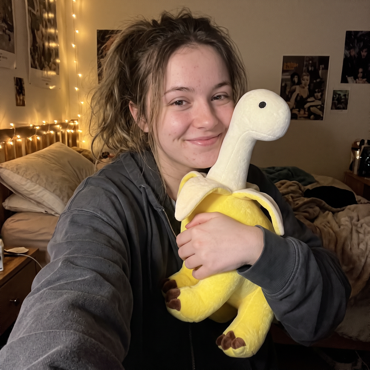 Cute Banana Brontosaurus Design Plush Toy