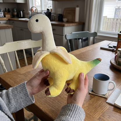 Cute Banana Brontosaurus Design Plush Toy